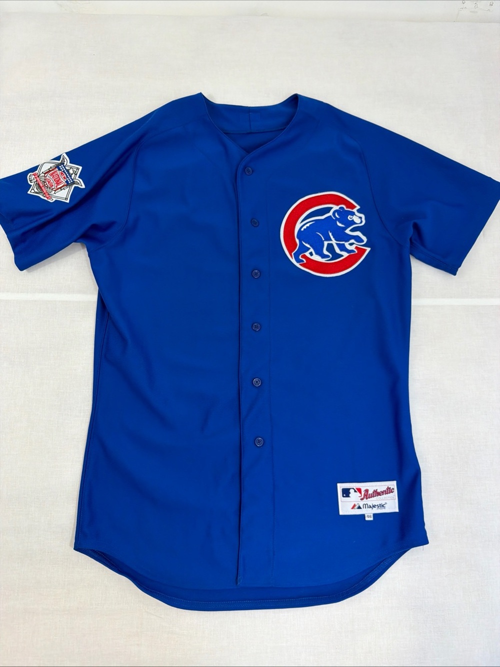 VTG Majestic Authentic Chicago Cubs Jersey Sz. 46 Made In USA Embroidered